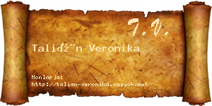 Talián Veronika névjegykártya